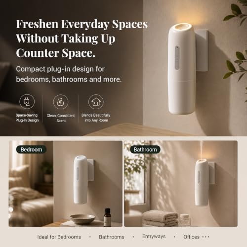 TTSTAR Wall Plug-in Waterless Diffuser with App Control & 3 Essential Oils - Image 4
