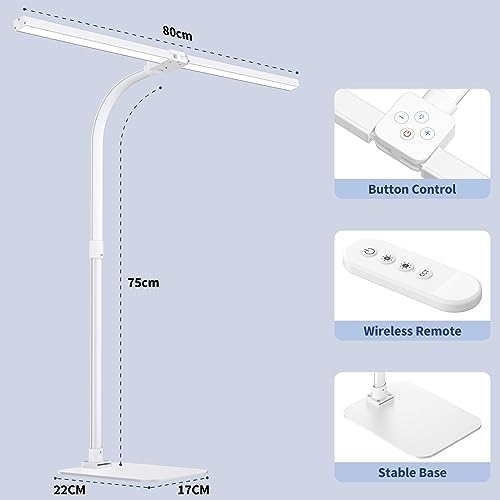 LED Desk Lamp Architect Task Light Dual Head Modern Flexible Gooseneck Tall - Image 3
