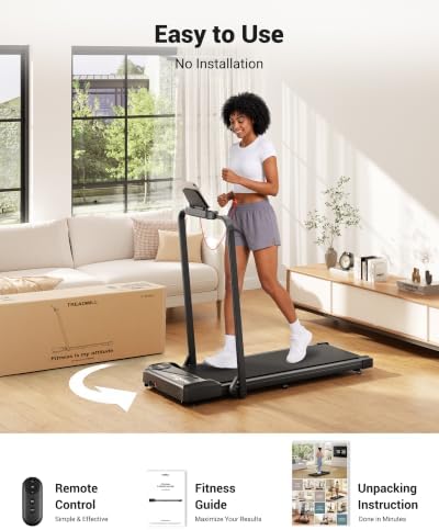 THERUN Walking Pad with Handle Bar, 300 lbs 6.2 mph Under Desk Treadmill - Image 4