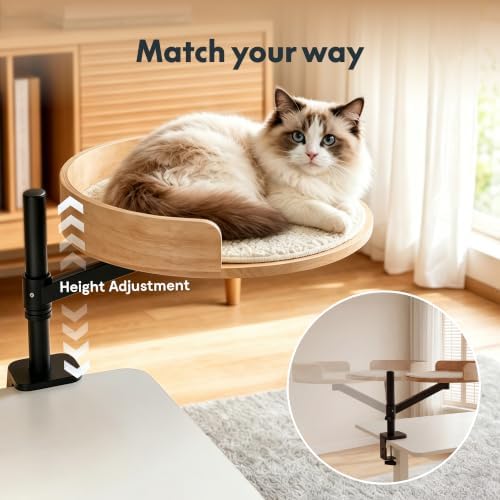 FLEXISPOT EN2 55"x28" Standing Desk with Solid Wood Cat Bed, Maple - Image 5