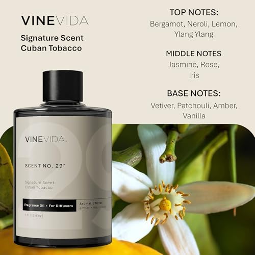 VINEVIDA [16 Fl Oz] Cuban Tobacco Fragrance Oil for Cold Air Diffusers, Essential Oils for Diffuser Oil Refill & Air Freshener Room Spray - Image 2