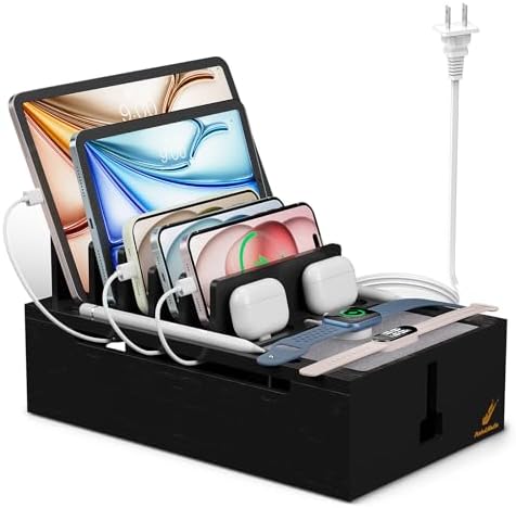 Pezin & Hulin Bamboo Charging Station for Multiple Devices -Black by PezinHulin
