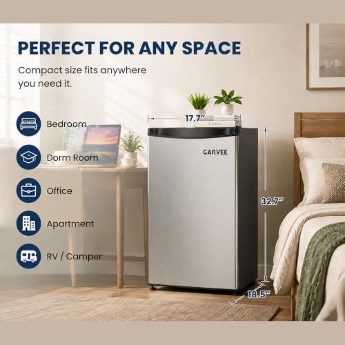 3.2 Cu.Ft Mini Fridge with Freezer, Dorm Refrigerator, Small Fridge - Image 7