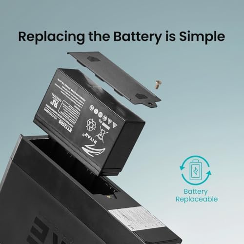 SKE VL425 425VA/240W UPS Battery Backup and Surge Protector - Uninterruptible Power Supply with AVR, 7 Outlets, USB and Type-C Charging, RJ45 Port for Computer, Router, Modem, and Home Office Devices - Image 6