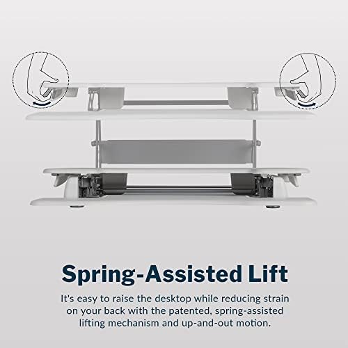Vari Pro Plus 36 Standing Desk Converter – Spring-Loader Lift – White - Image 6