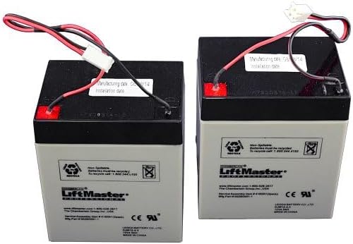 LiftMaster 041B0591 Battery Replacement kit - ONLY 475LM BBU Systtem- Complete kit Includes: (2) 12V, 4.5AH Batteries - NOT A Replacement for 485LM by LiftMaster