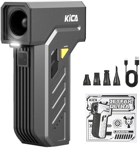 Kica Jet Fan Ultra Compressed Air Duster, 130,000 RPM Electric Air Duster by KiCA