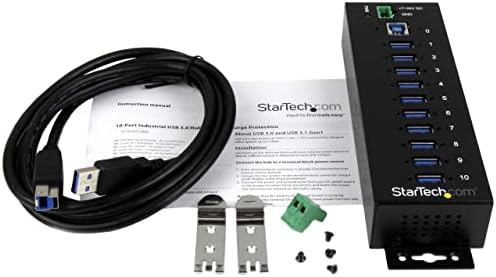 StarTech 10-Port Industrial USB 5Gbps Hub, Mountable, TAA (ST1030USBM) - Image 5