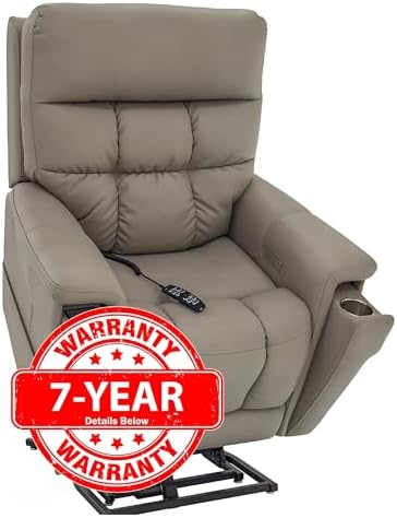 Pride Viva Lift Ultra Power Recliners - Lift Chair for Adults, 400 Lbs Weight Capacity, Lithium Battery Backup, 22.5" W x 21" D Comfort Seat, Medium, Capriccio Dove - PLR4955M - Image 3