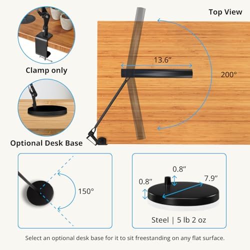 UPLIFTDESK E7 LED Desk Lamp with Clamp - 3 Color Mode Architect Desk Lamp - Image 5