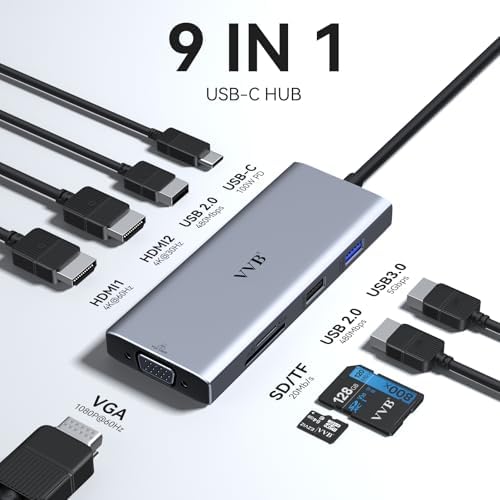 Laptop Docking Station 3 Monitor USB C Docking Station Dual Monitor Adapter - Image 2