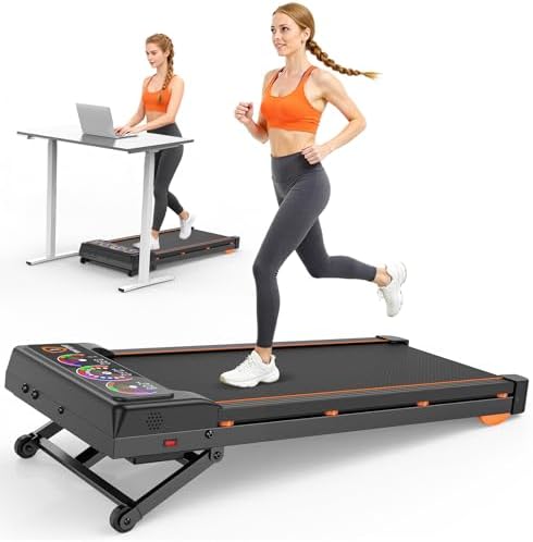 Walking Pad Treadmill with 15% 12-Level Auto Incline, 450 lbs Capacity UI Screen, Trisomy 3.5HP Quiet Under Desk Treadmill with Speaker & Remote, Compact Treadmills for Home Hiking by %E2%80%8ETrisomy