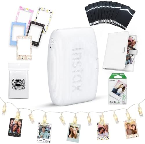 Fujifilm Instax Mini Link 3 Printer Clay White Bundled Film & Display Kit by FUJIFILM