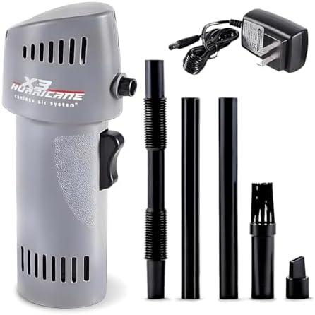 Canless Air X3 Hurricane Air Duster - Rechargeable Air Blower with Adjustable Speed up to 260 MPH - 5 Attachments Dust Removal Tool - Compressed Air Alternative for Electronics & Car Detailing by CanlessAir
