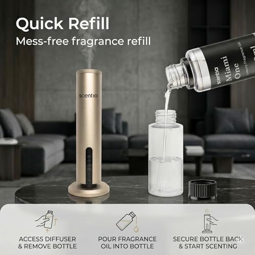 Wireless Waterless Cold-Air Scent Diffuser, App Control, 1500 Sq. Ft Gold - Image 4