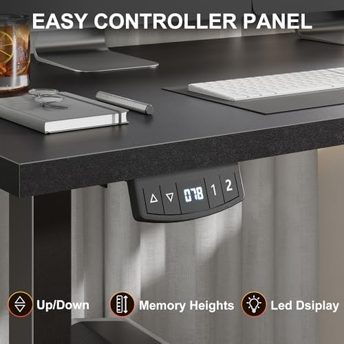 Korfile 63" L Shaped Standing Desk Height Adjustable Memory Presets - Image 5