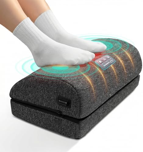 Snailax Heated Foot Rest Under Desk at Work, Ergonomic Vibration Foot Stool by Snailax