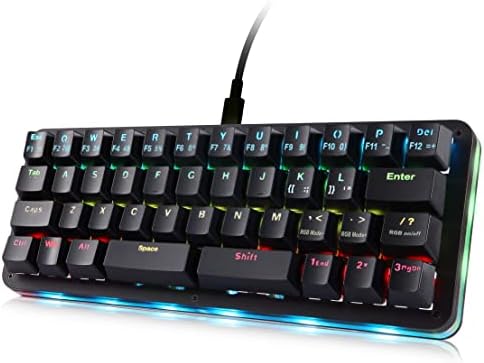 Koolertron 40% Gaming Keyboard, Compact RGB Backlit Mechanical Keypad by Koolertron