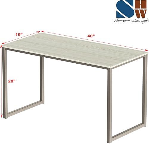 SHW Mission 40-Inch Home Office Computer Desk, Maple - Image 3