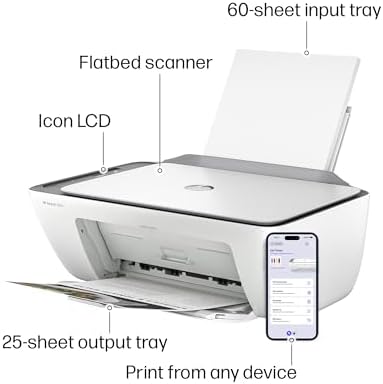 HP DeskJet 2855e Wireless All-in-One Color Inkjet Printer, Scanner, Copier, Best-for-home, 3 month Instant Ink trial included. This printer is only 2.4 ghz capable. (588S5A) - Image 6