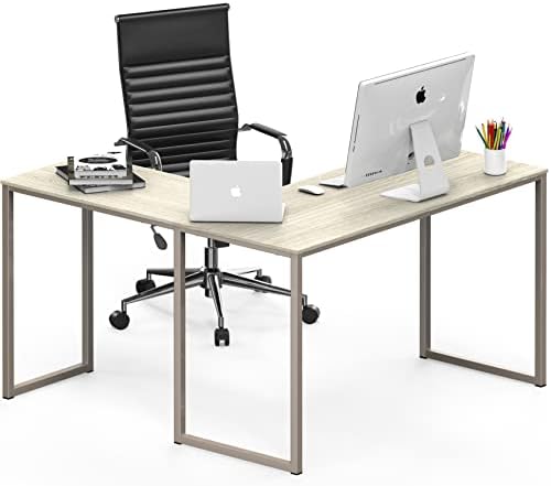 SHW Mission 48 x 48 L-Shape Home Office Computer Desk, Maple - Image 4