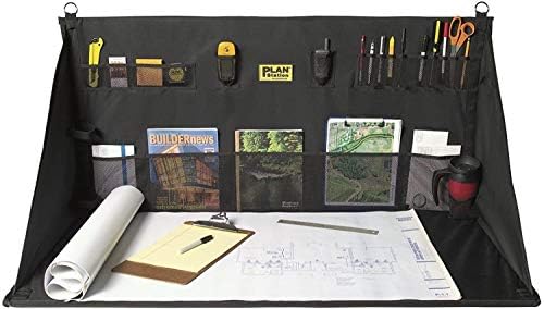 PRO WS3800 Portable Standing Desk, Workbench, Station, Storage for Jobsite, Garage, Office, Shop, Hanging Work Surface, Black by Plan+Station