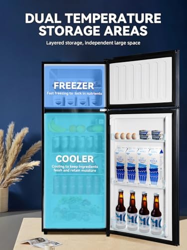 8.5 Cu.Ft Apartment Size Refrigerator with Freezer Small Rv Refrigerator - Image 2