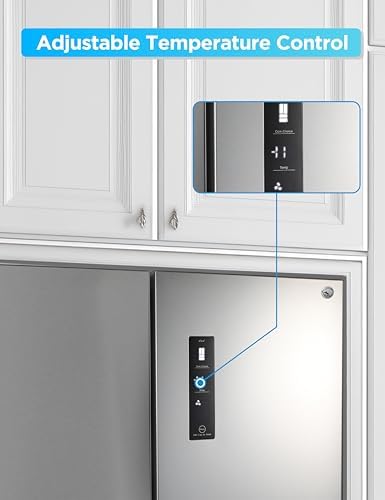 Commercial Cool 18.9 Cu. Ft. French Door Refrigerator, 33 Inch Wide Refrigerator with 2 Bottom Mount Freezer Drawers, Frost Free, LED Lighting, Digital Temperature Control, CCRF1890KS, Stainless Look - Image 6
