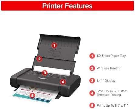 Canon PIXMA TR160 Color Wireless Portable Printer - Image 4