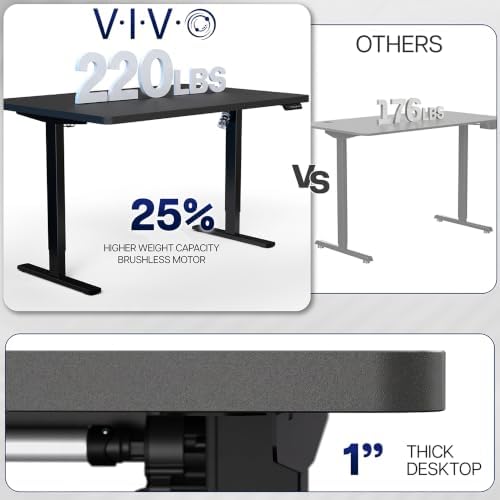 VIVO Black 48 x 30 in Standing Desk, DESK-KIT-1B5B - Image 5