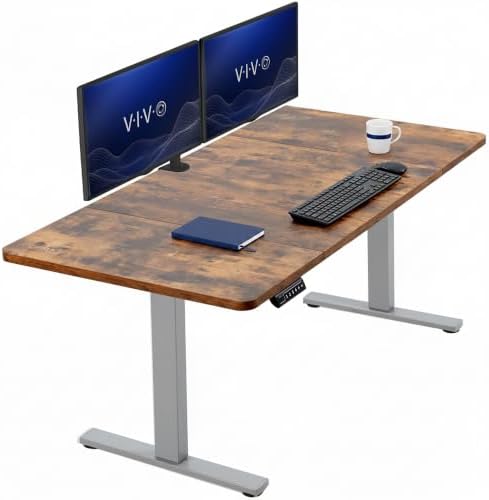 VIVO Rustic Vintage Brown 60 x 30 in Standing Desk, DESK-KIT-1G6N-30 by VIVO