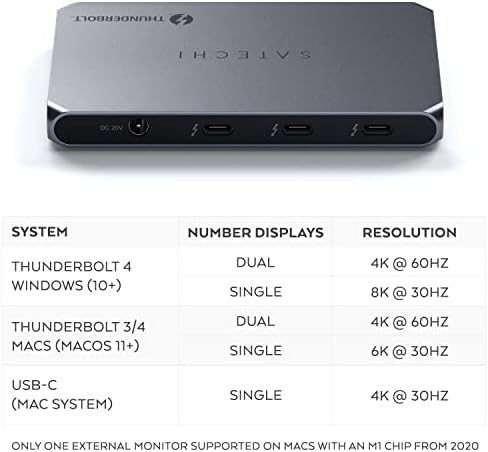 Satechi Thunderbolt 4 Slim Hub, Single 8K or Dual 4K Display, USB 3.2 Gen 2 - Image 3