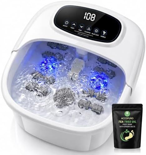 Foot Soaking Tub with Heat, Ozone & UV, Foot Spa Bath Massager by ACCOPURO