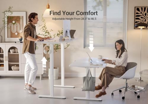 YDN 63 x 24 Inch White Electric Standing Desk - Image 5