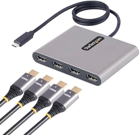 StarTech 50cm USB-C to 4-HDMI Adapter, 4x 1080p 60Hz, USB Powered, TAA by Unknown