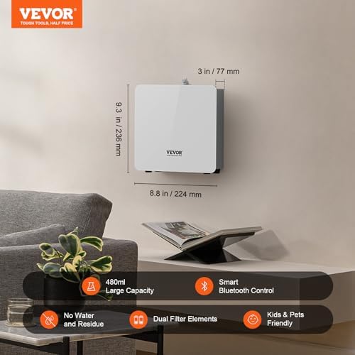 VEVOR Scent Air Machine for Home, 480ml Bluetooth Smart Essential Oil Diffuser with Cold Air Tech, Waterless Scent Diffuser Cover Up to 2500sq.ft for Business Office, Hotel, Spa, Large Room - Image 2
