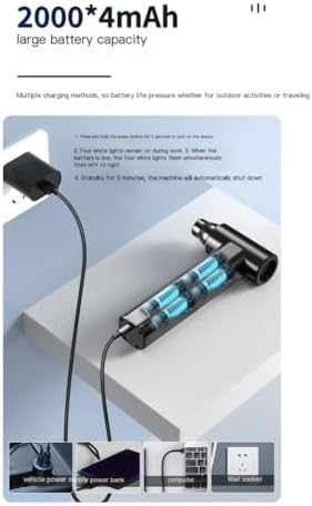 PC Duster Rechargeable Cordless Air Blower 130000 RPM 8000mAh for Keyboard Computer Cleaning Vacuum Cleaner 200G - Image 5