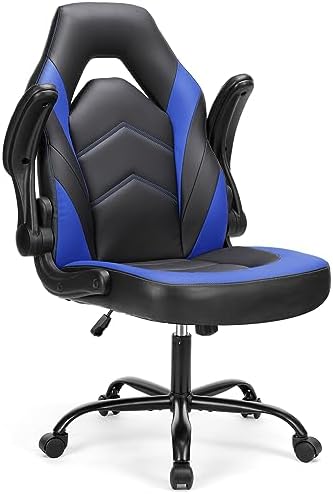 Sweetcrispy Computer Desk Chair, Lumbar Support Video Game Chair PU Leather by Sweetcrispy