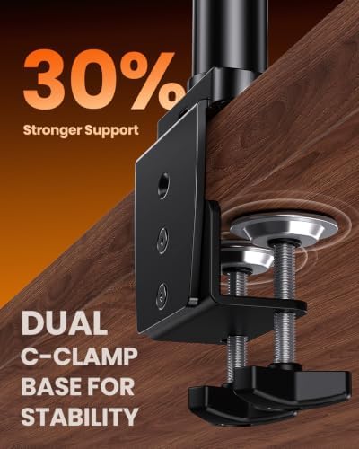 ErGear Triple Monitor Mount for 13-32 Inch Screens, 19.8 lbs per Arm - Image 4