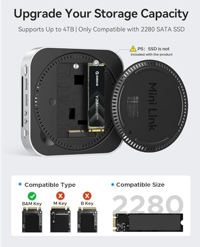 ORICO MiniLink Mac mini M6 Hub with SATA SSD Enclosure 5Gbps - Image 3