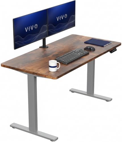 VIVO Rustic Vintage Brown 55 x 28 in Standing Desk, DESK-KIT-1G55N by VIVO