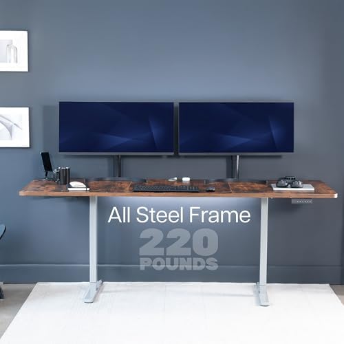 VIVO Rustic Vintage Brown 83 x 30 in Standing Desk, DESK-KIT-E2G84-30N - Image 6