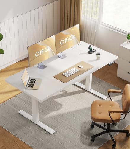OffiGo 71 Inch Executive Electric Standing Desk Height Adjustable, White - Image 2