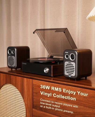 Bookshelf Speakers, 36W RMS Powered Bluetooth Stereo Speakers - Image 3