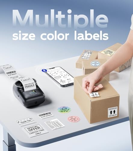 Phomemo M110 Label Printer - Label Maker Machine with 3 Roll Paper - Image 6