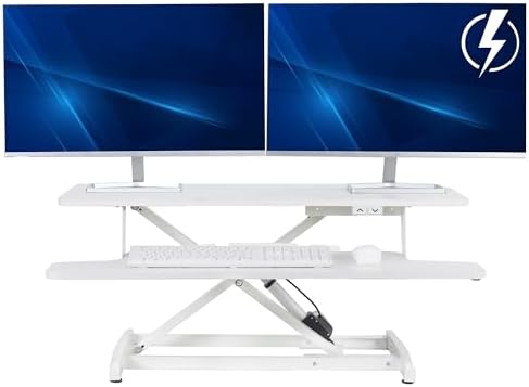 VIVO White 36 inch Electric Desk Converter, DESK-VE36W by VIVO