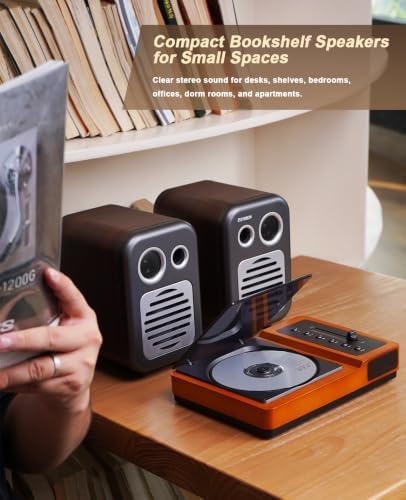 Bookshelf Speakers, 36W RMS Powered Bluetooth Stereo Speakers - Image 5