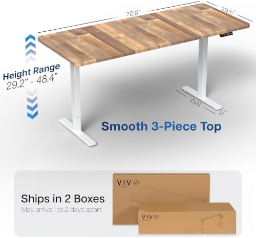 VIVO Reclaimed Wood 71 x 30 in Standing Desk, DESK-KIT-1W7P - Image 3