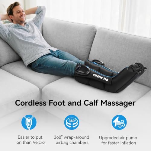 FIT KING Cordless Foot and Calf Massage Boots, Recovery System - Image 3