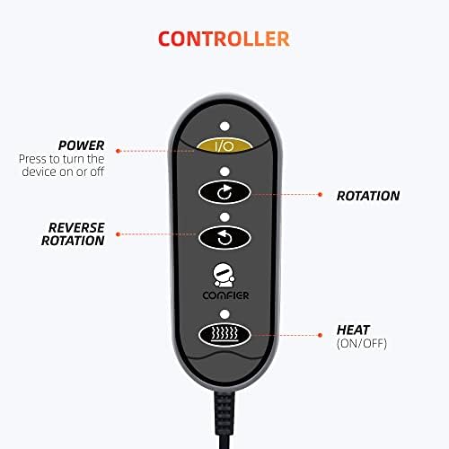 COMFIER Foot Warmer Massager,Gifts for Women,Men,Shiatsu Foot Massager with Heat, Electric Heating Pad for Back Feet,Back Massager for Pain Relief(Black) - Image 7